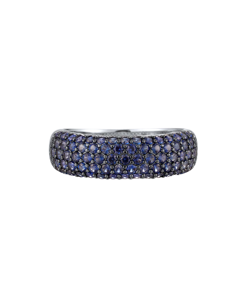 Sterling Silver ring with nano sapphires
