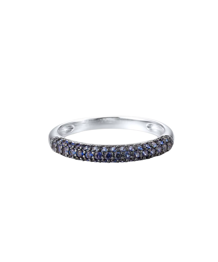Sterling Silver ring with nano sapphires