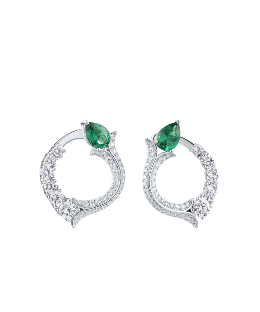 Sterling Silver earrings with zircons and spinels