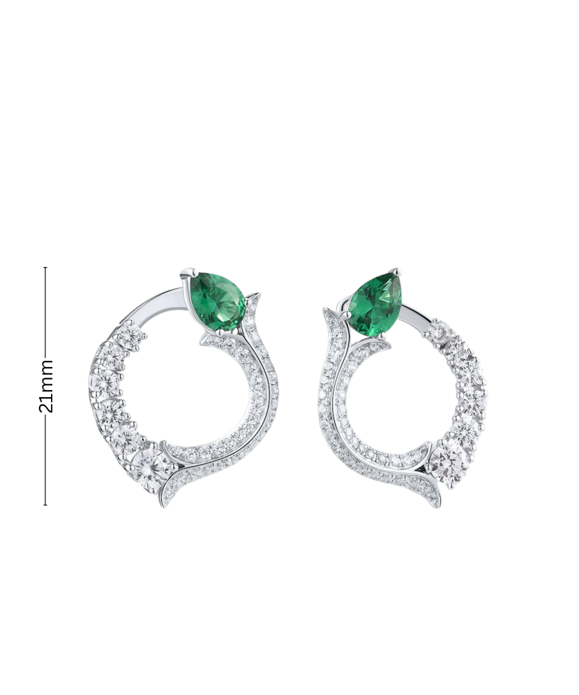 Sterling Silver earrings with zircons and spinels