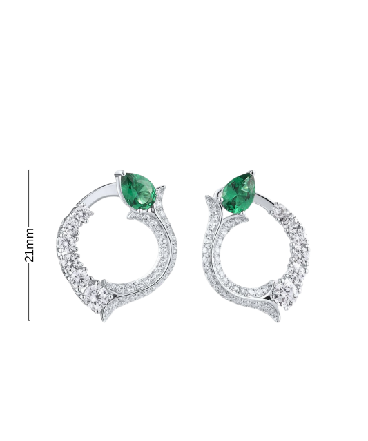 Sterling Silver earrings with zircons and spinels