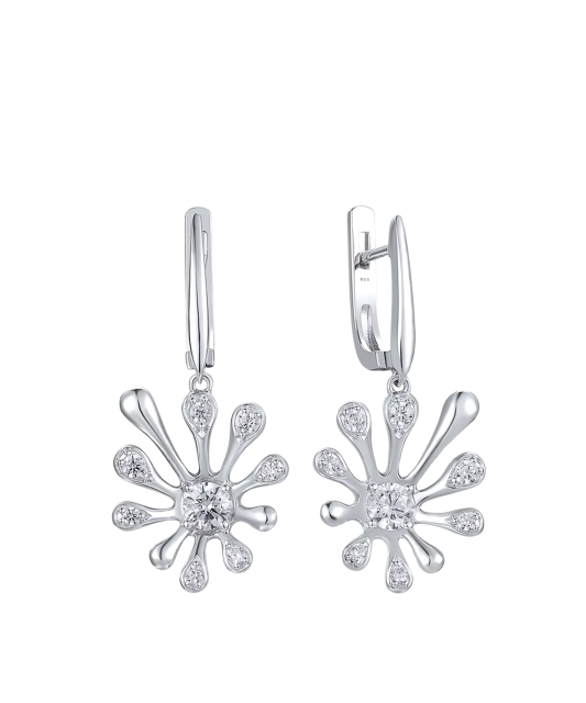 Sterling silver earrings with zircons