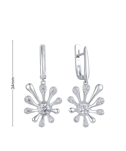 Sterling silver earrings with zircons