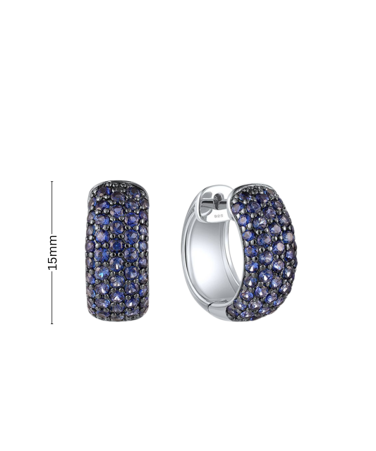 Sterling Silver earrings with nano sapphires