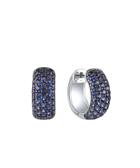 Sterling Silver earrings with nano sapphires