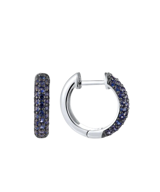 Sterling Silver earrings with nano sapphires