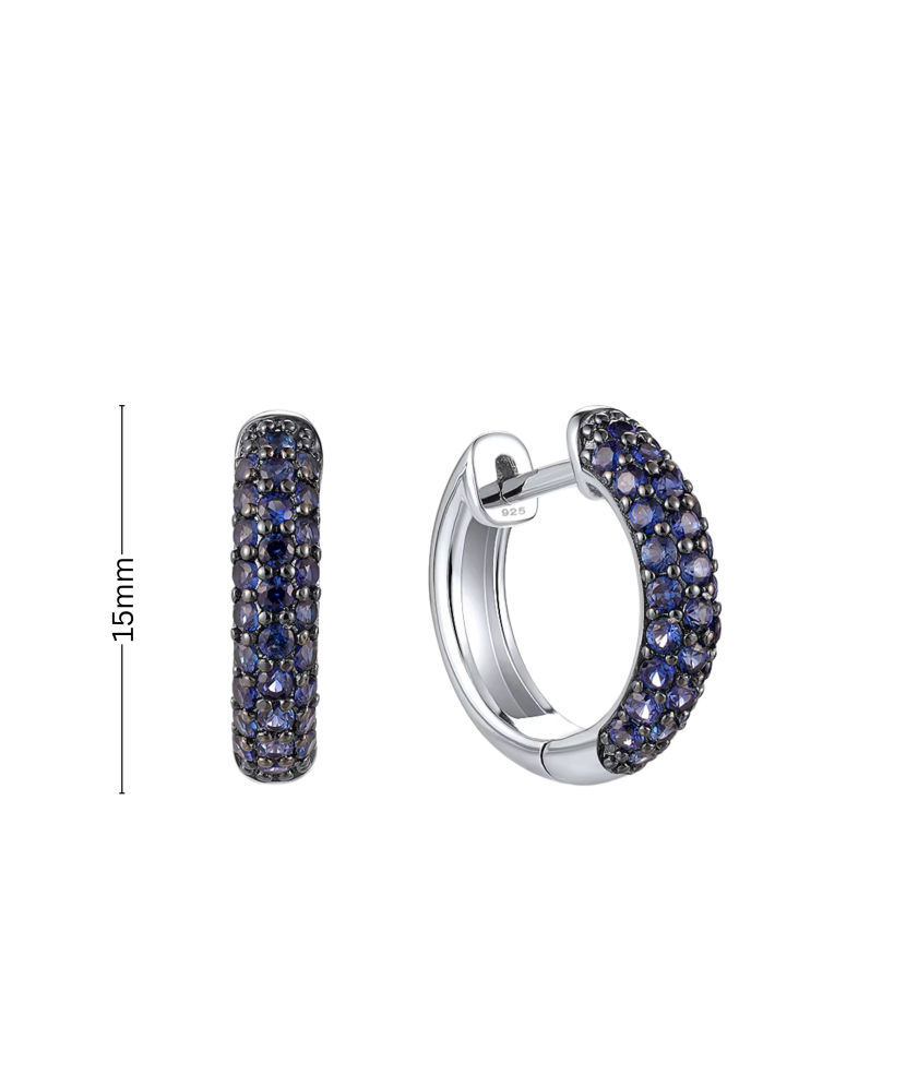 Sterling Silver earrings with nano sapphires