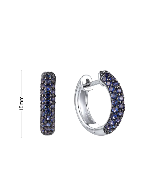 Sterling Silver earrings with nano sapphires