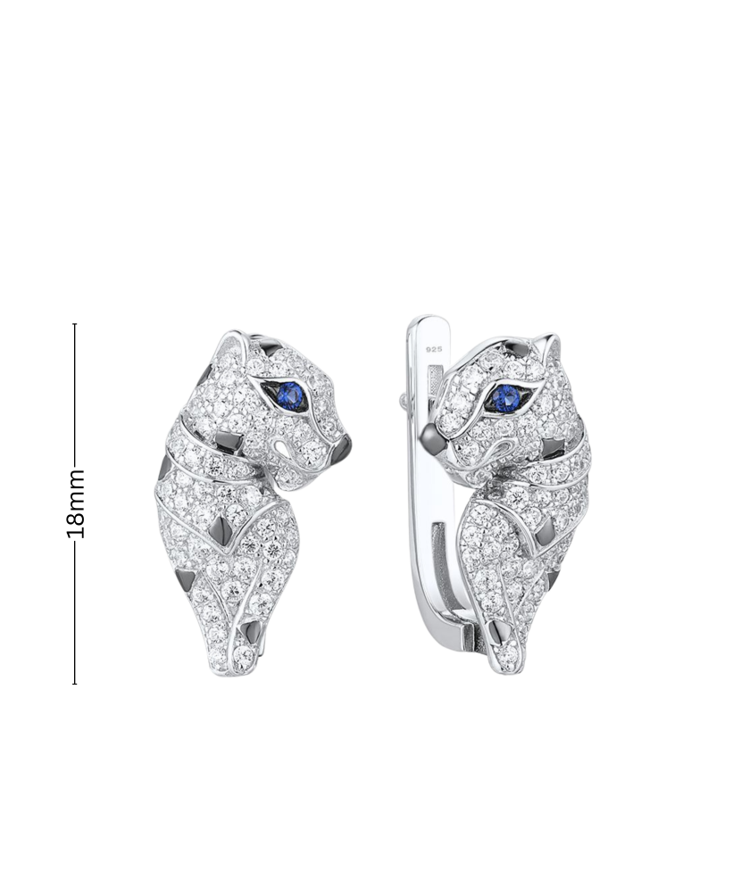 Hopeiset korvakorut zirkoneilla