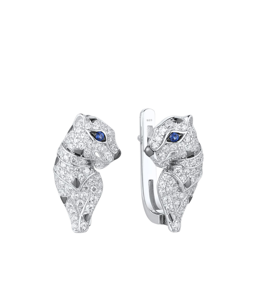 Sterling silver earrings with zircons