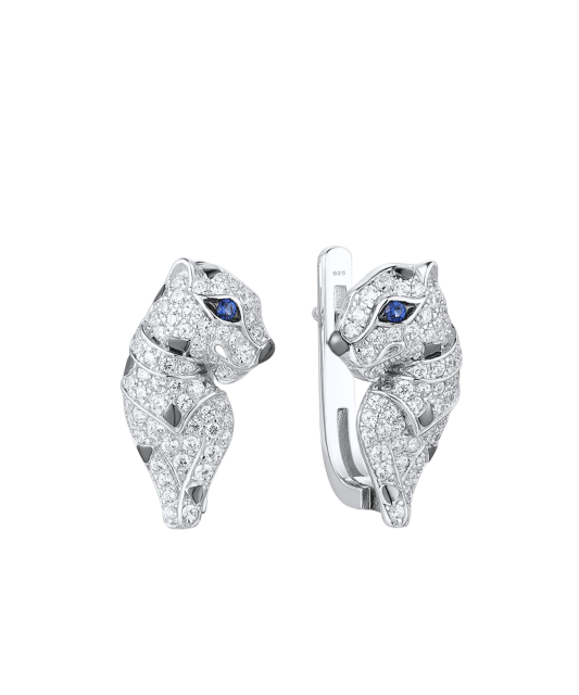 Hopeiset korvakorut zirkoneilla