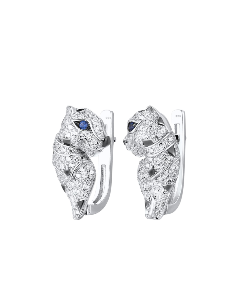 Hopeiset korvakorut zirkoneilla