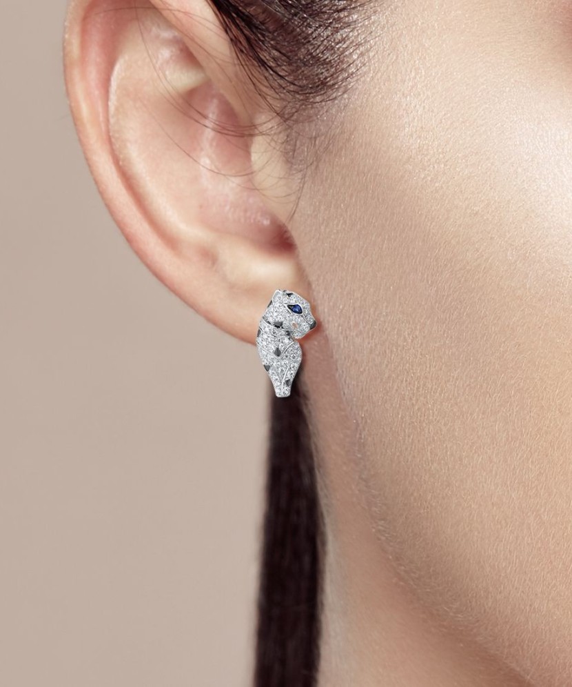 Sterling silver earrings with zircons