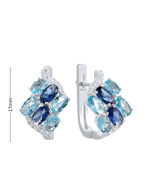 Hopeiset korvakorut zirkoneilla