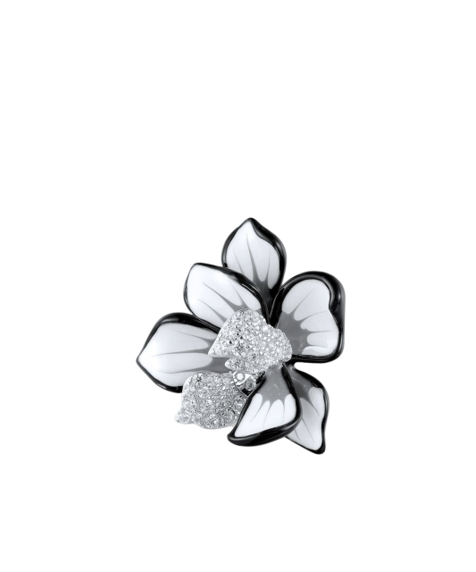 Sterling silver pendant with enamel and zircons