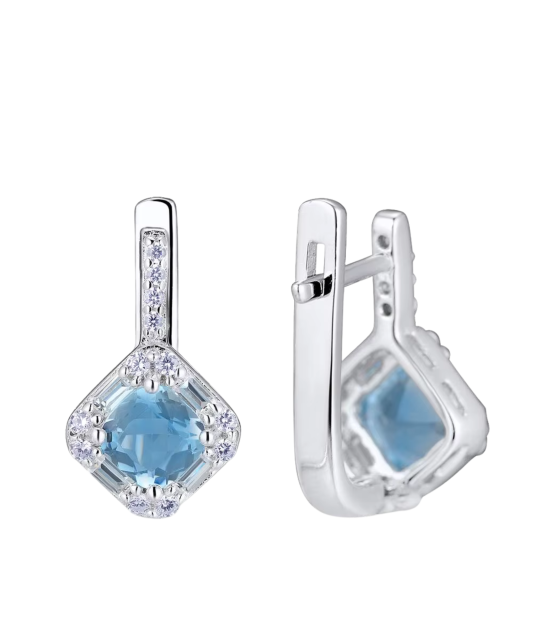Sterling silver earrings with zircons