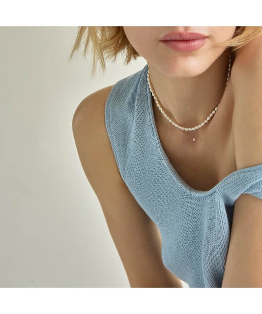 Gilded sterling silver chain with pendant