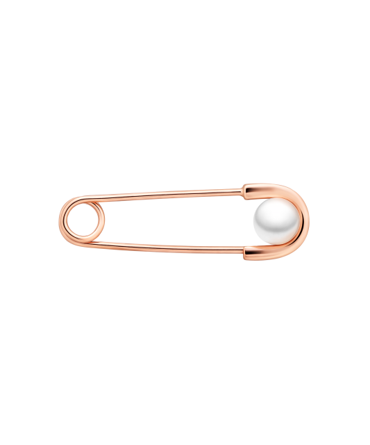 Gilded Sterling silver  brooch with pearl