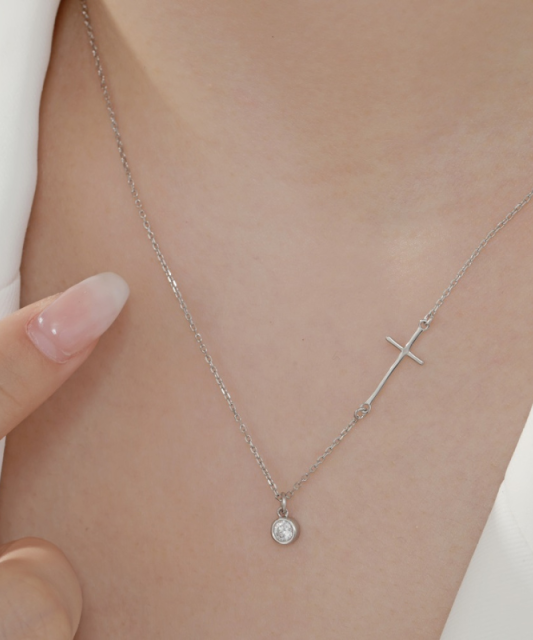 Sterling Silver Chain With Zircons