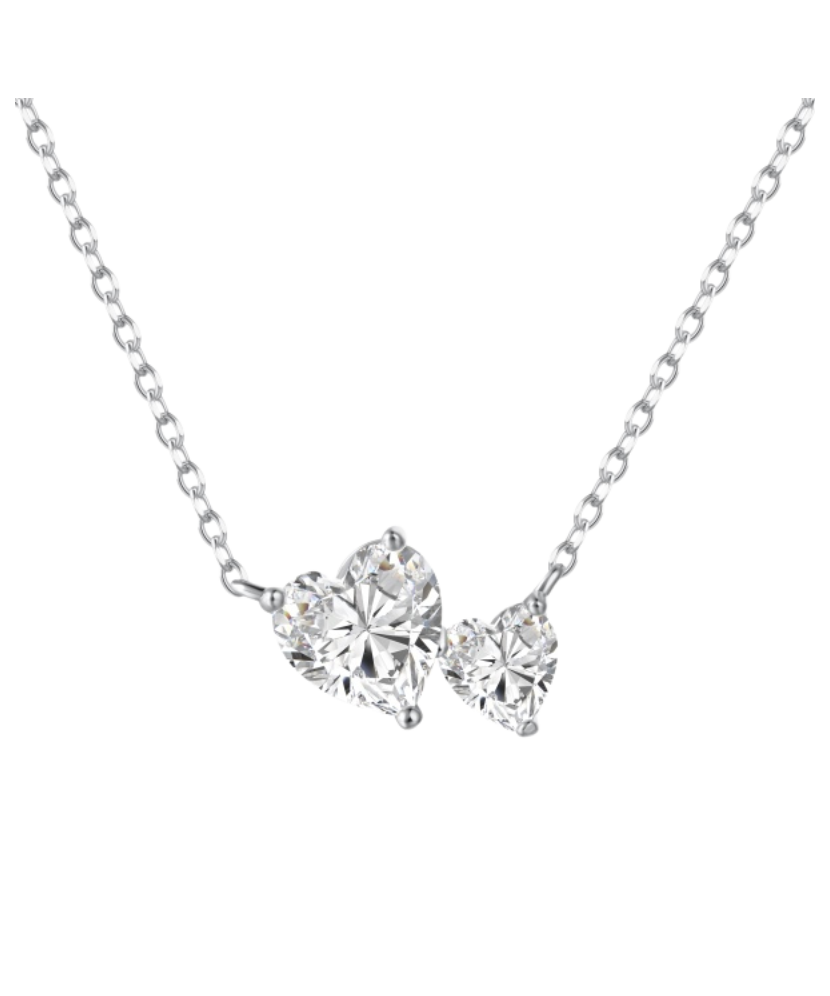 Sterling silver chain with zirconium pendant