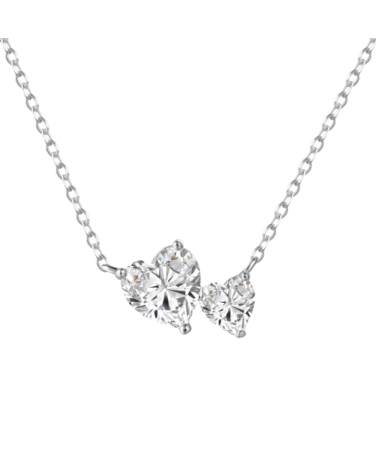 Sterling silver chain with zirconium pendant