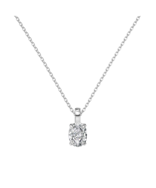 Sterling silver chain with zirconium pendant