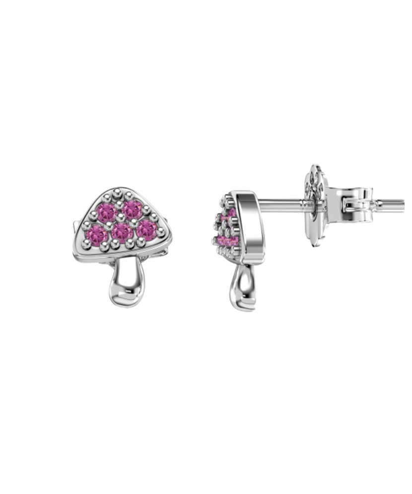 Sterling silver earrings with zircons