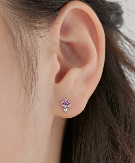 Sterling silver earrings with zircons