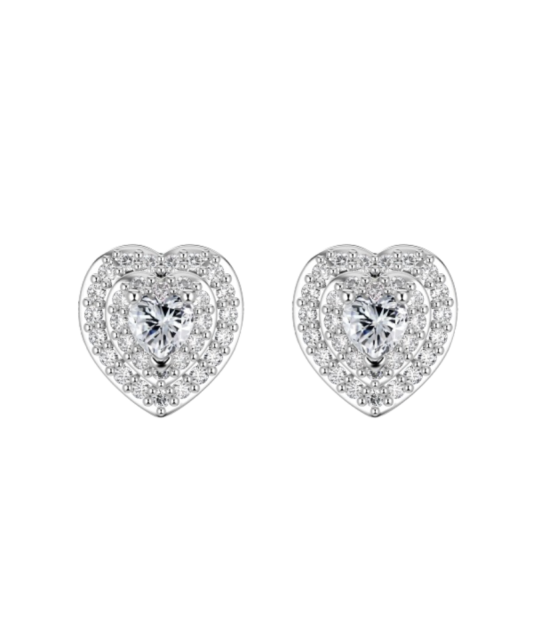 Sterling silver earrings with zircons