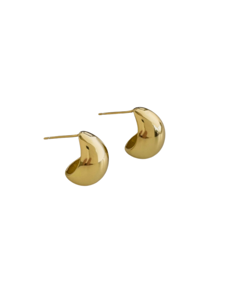 Gilded sterling silver earrings