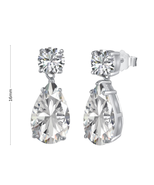 Sterling silver earrings with zircons