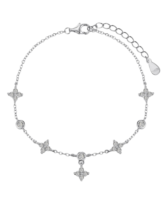 Sterling silver Leg chain with zircons