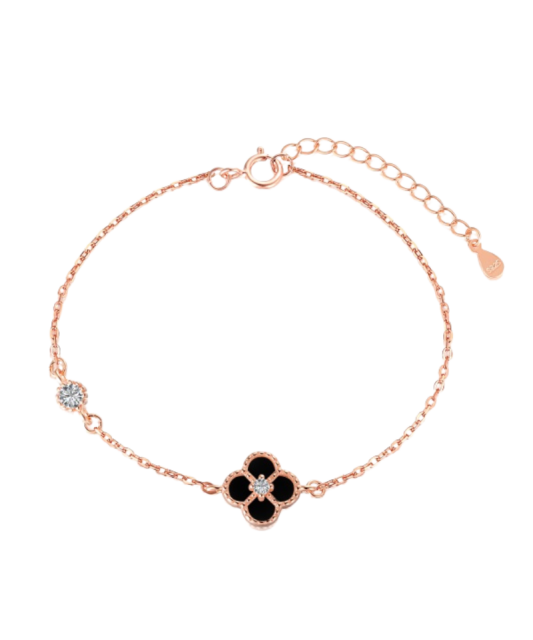 Gilded sterling Silver bracelet with enamel and zircons