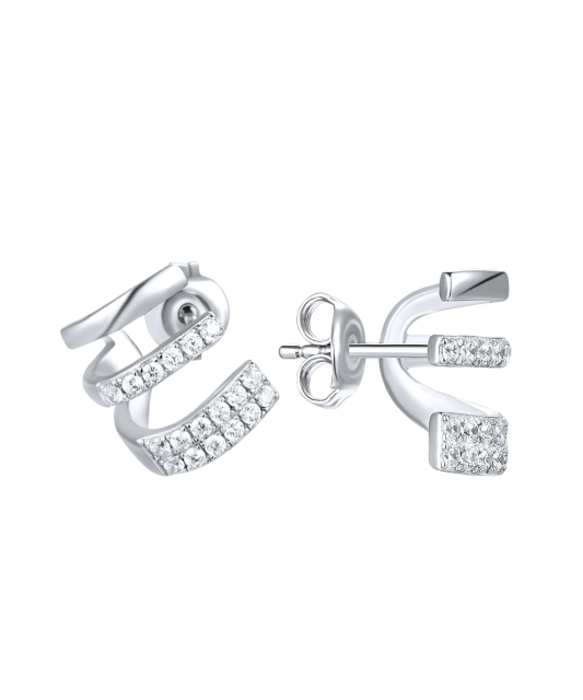 Sterling silver earrings with zircons