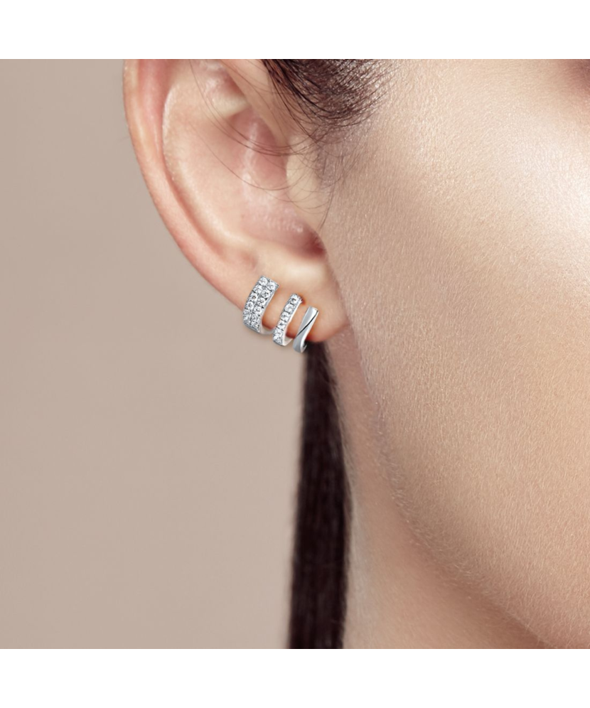 Sterling silver earrings with zircons
