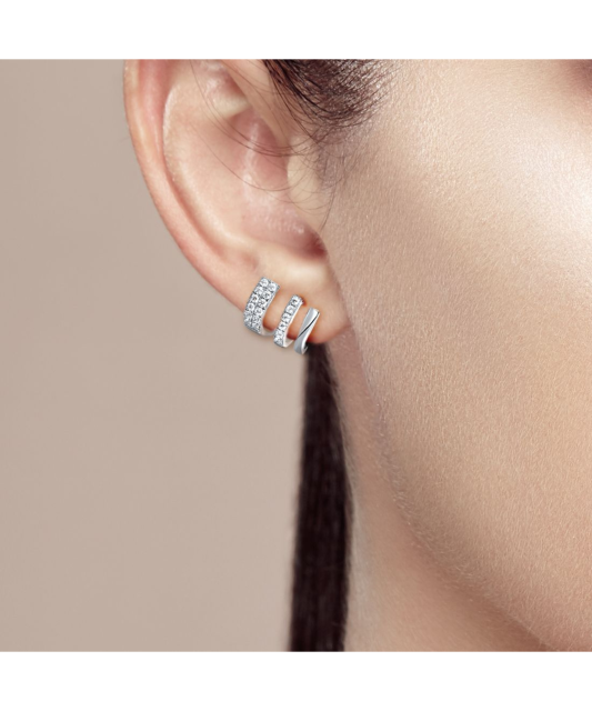 Sterling silver earrings with zircons
