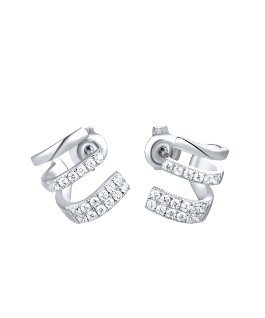 Sterling silver earrings with zircons