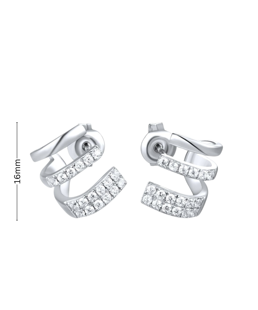 Sterling silver earrings with zircons