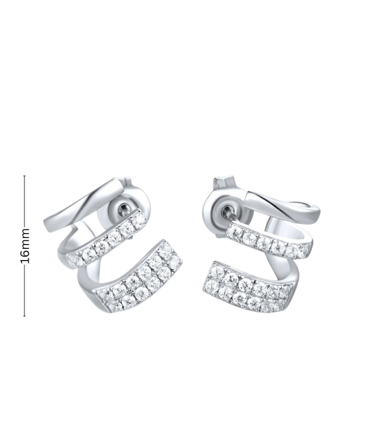 Sterling silver earrings with zircons