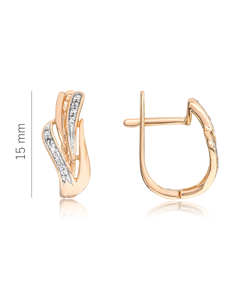 Kultaiset korvakorut timanteilla