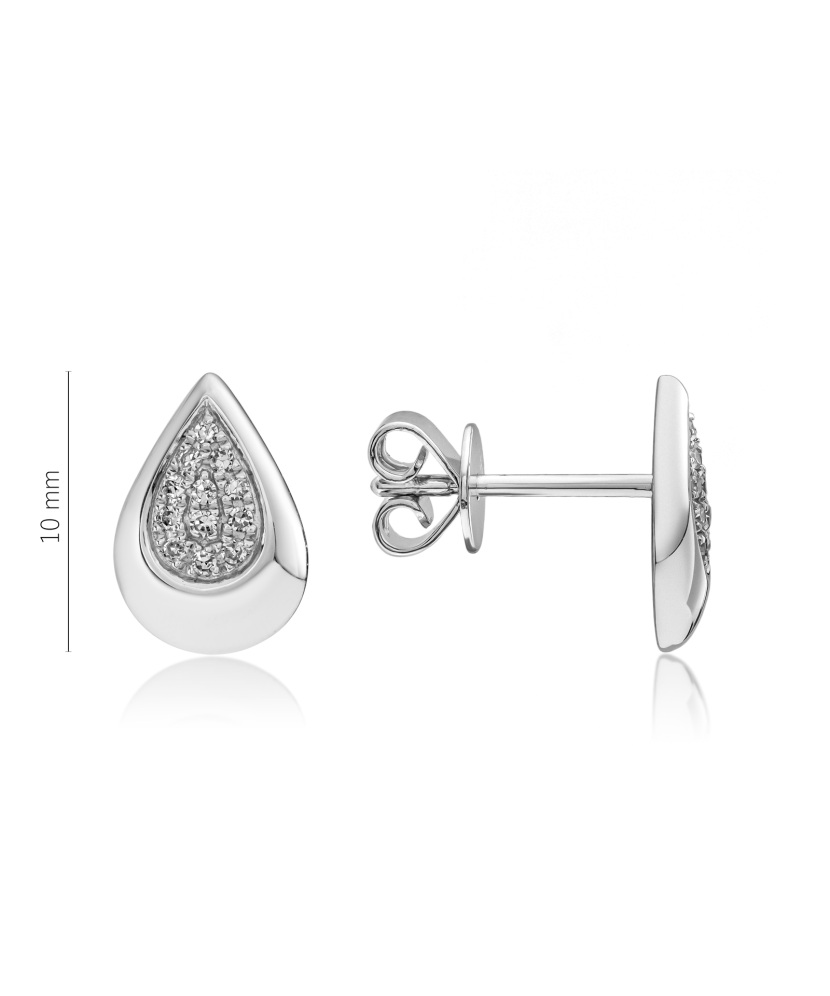 Valkokultaiset korvakorut timanteilla