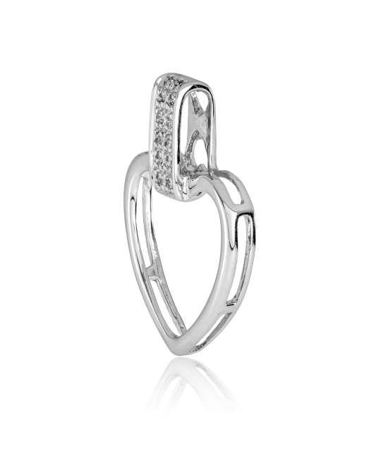 White gold pendant with diamonds "Heart"