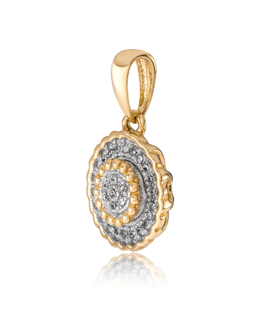 Yellow Gold pendant with diamonds