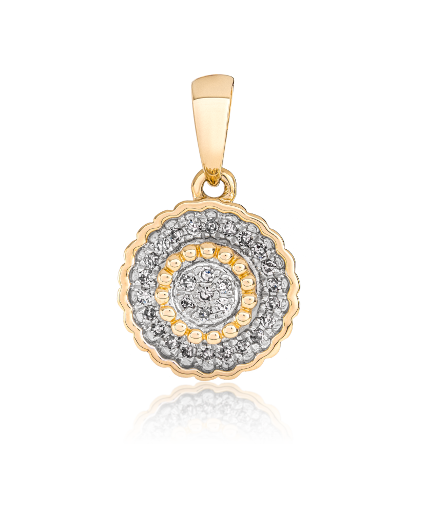Yellow Gold pendant with diamonds