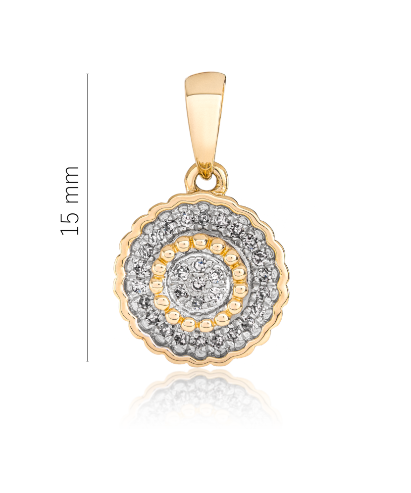 Yellow Gold pendant with diamonds