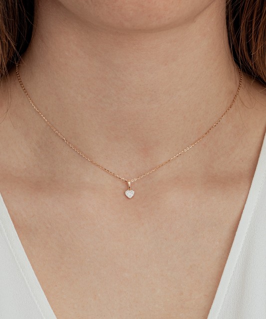 Yellow Gold pendant with diamonds