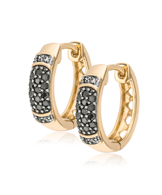 Yellow Gold earrings with diamonds