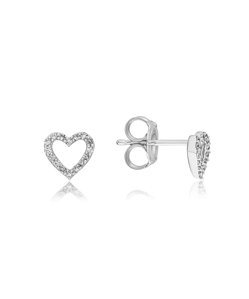 Valkokultaiset korvakorut timanteilla