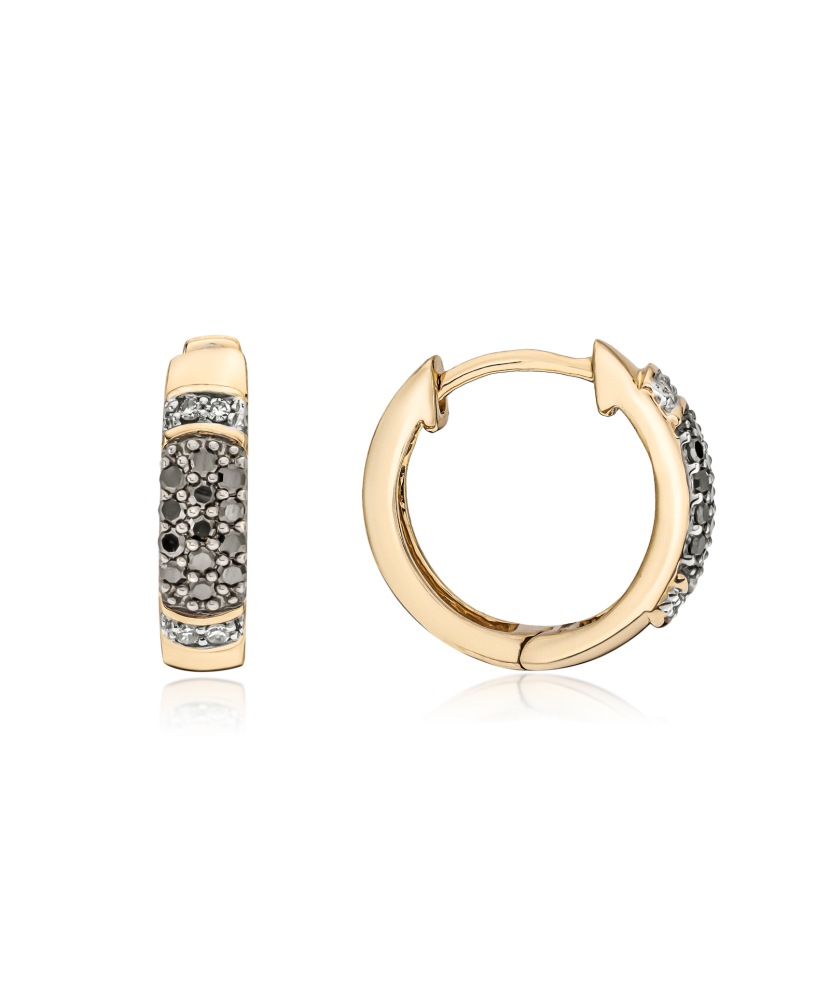 Yellow Gold earrings with diamonds