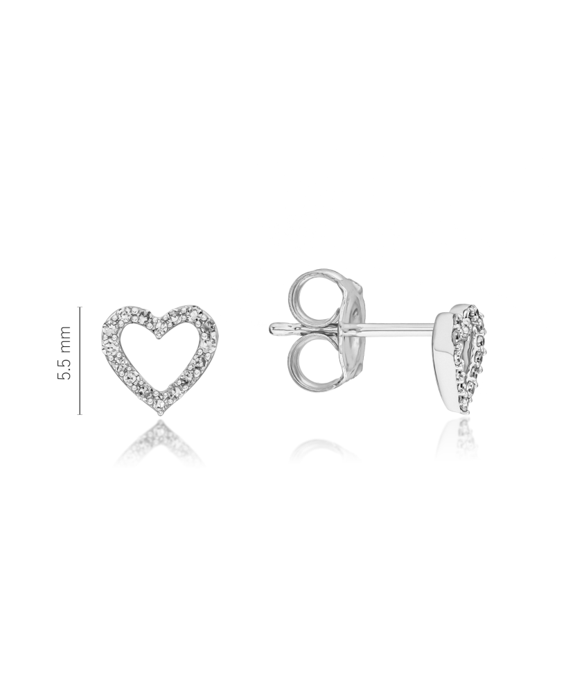 Valkokultaiset korvakorut timanteilla